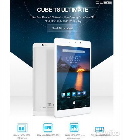 Планшет Cube T8 Ultimate (T8 Plus) новый 4G LTE