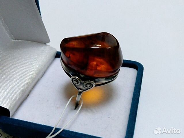 Серебряное кольцо с янтарём 875 Серебряное кольцо с янтарём 875