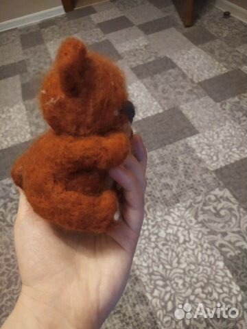 Мишка из сваленной шерсти