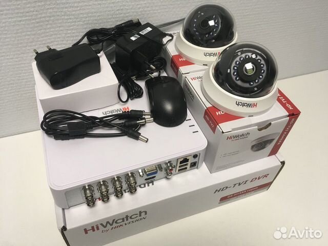 Комплект видеонаблюдения на 2 внутренние камеры