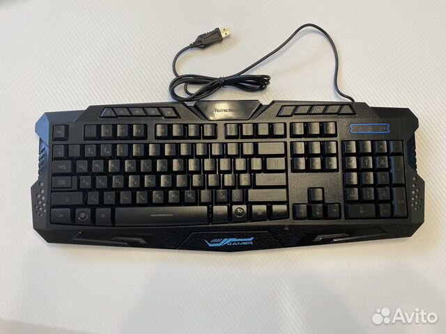 Игровая клавиатура с красной подсветкой новая Игровая клавиатура с красной подсветкой новая