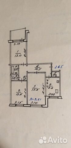 3-к квартира, 68 м², 3/10 эт. 3-к квартира, 68 м², 3/10 эт.