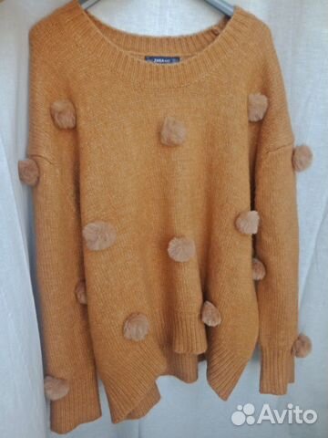 Новый горчичный свитер Zara oversize
