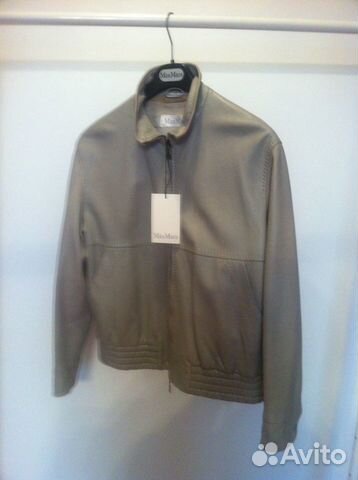 Max Mara Кожаная куртка с боковыми карманами