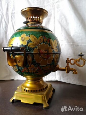 Самовар электрический расписной. Новый