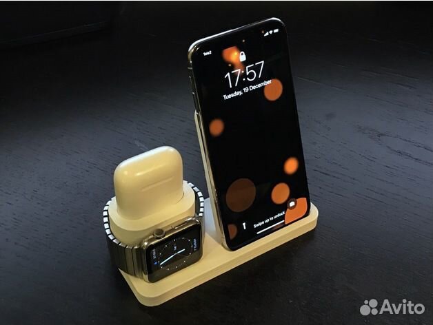 Подставка для AirPods, Apple Watch, iPhone