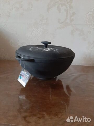 Чугунный 8 л казан с чугунной крышкой