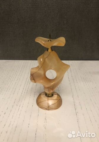 Подсвечник из натурального мраморного оникса