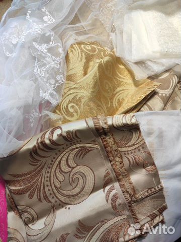 Пакет с обрезками штор и тюли