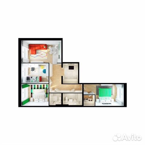 3-к квартира, 85.3 м², 11/15 эт.