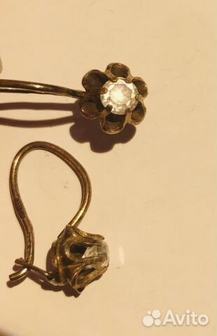 Сережки для девочки позолоченные 925 с фианитом