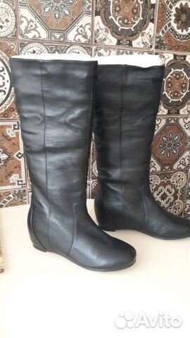 Сапоги женские зимние черные Mar-tochi без молнии