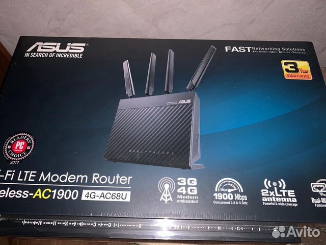Wi-Fi роутер asus 4G-AC68U(новый)