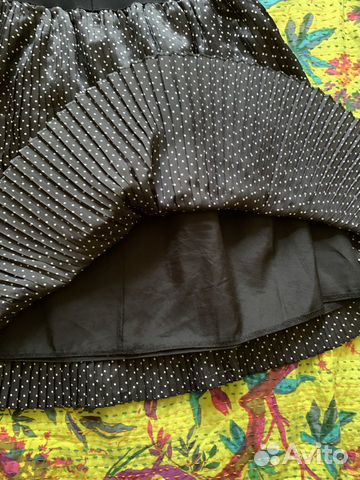 Юбка в горошек плисированная бренд Mozart Юбка в горошек плисированная бренд Mozart