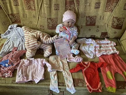 Кукла реборн девочка с вещами