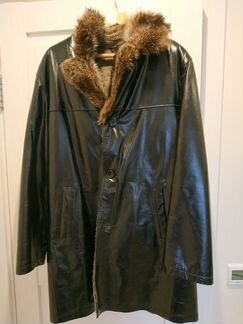 Куртка зимняя, натуральная кожа на меху, размер L