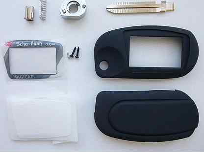 FXCO Gros Cas Porte-clés pour Russe Scher-Khan Magicar 5 Système Dalarme De Voiture LCD Télécommande Scher Khan M5 M902F M903F Porte-clés 
