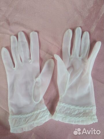 Перчатки капроновые белые