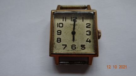 Часы -кольцо Чайка скань рубин позолота AU 17,5 ра