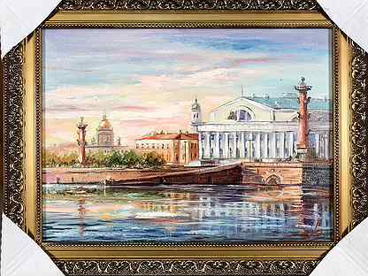 Картина с видом Санкт-Петербурга. х. м. (пейзаж)