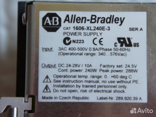 Блок питания Allen-Bradley 1606-XL240E-3