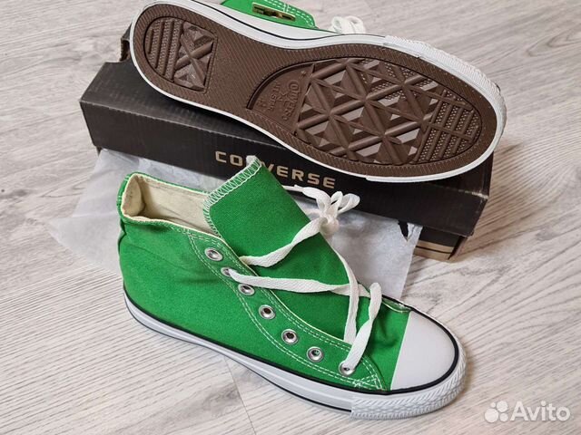 Кеды Converse высокие зеленые новые