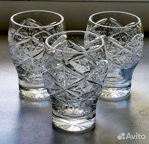 Новый набор 6 стопок хрустальные 100мл