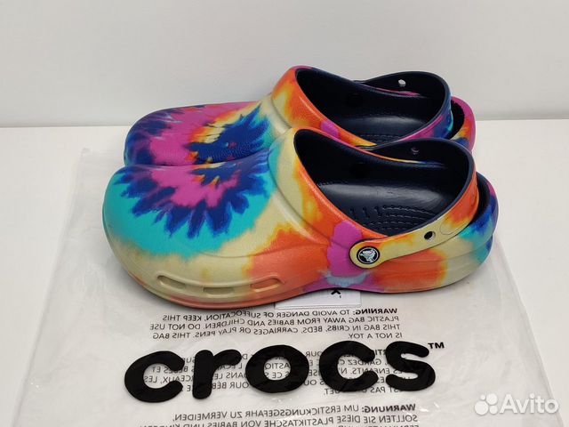 bistro crocs tie dye