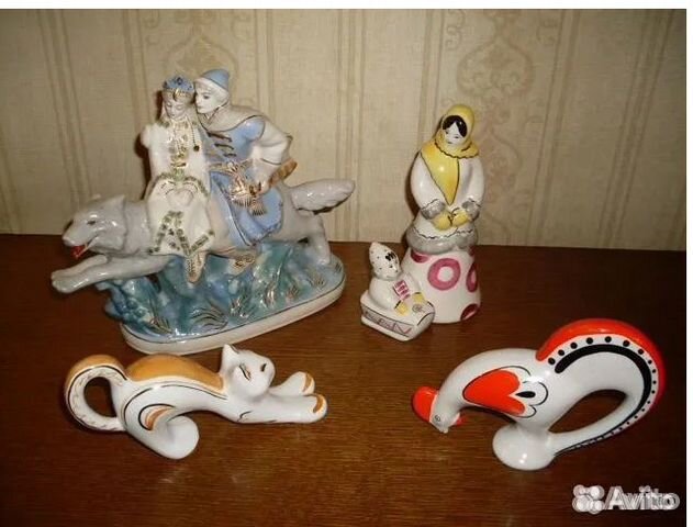 Фарфоровые статуэтки.Старая Гжель.50-60 годы