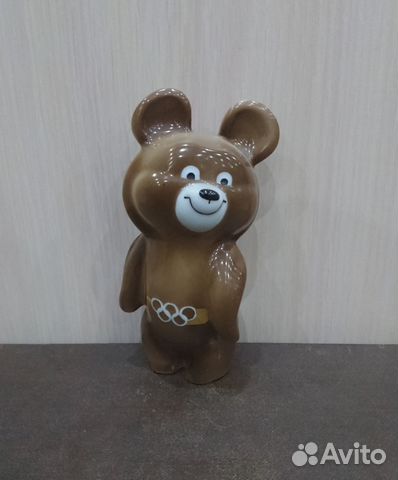Олимпийский Мишка (Дулево) фарфор статуэтка 13 см