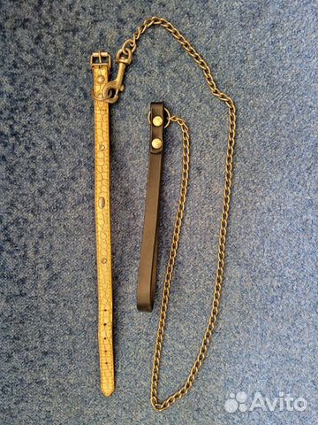 Ошейник с поводком-цепочкой