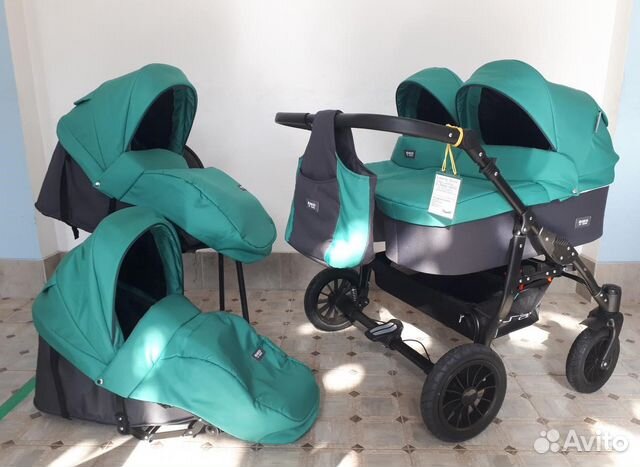 Коляска для двойни Riko Saxo. /Новая