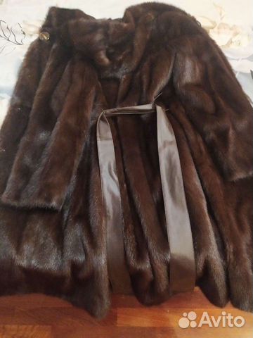 Шуба норковая с капюшоном