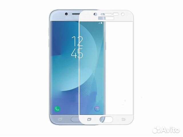 Стекло для Samsung Galaxy J7 2017 5D (белый)