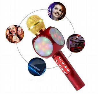 Микрофон со встроенной колонкой Wster WS1816 Красн