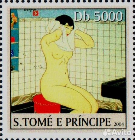 2004 г. Сан-Томе и Принсипи. Японская живопись