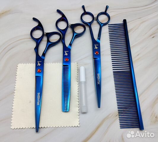 Набор ножниц для стрижки животных 7 huashi