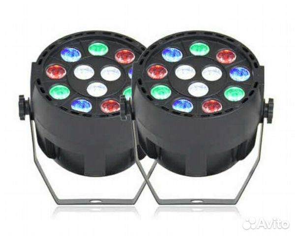 Два Светомузыкальных Прожектора Led Par 12x3