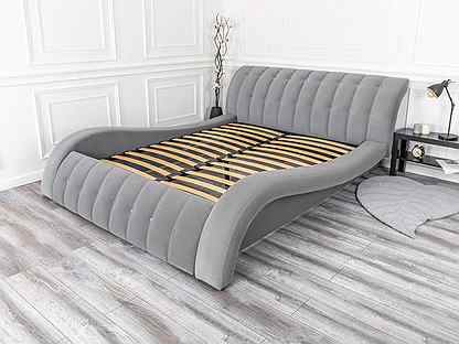 Кровать 160х200 серый Мадрид