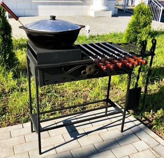 Мангал с подставкой под казан