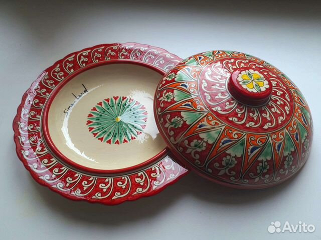 Блинница с крышкой керамика с узорами 24 см купить в Балашихе | Товары ...