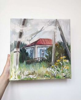 Картина акрилом на холсте