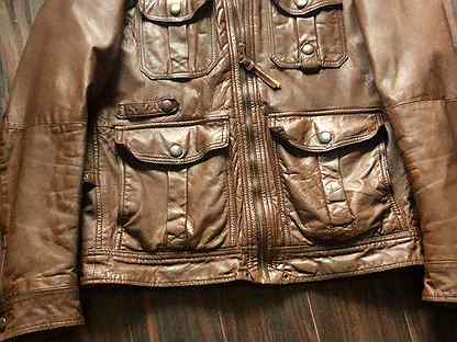 Massimo Dutti куртка кожаная