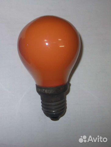 Лампа оранжевая, зеркальная