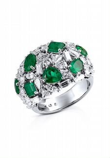 Кольцо RalfDiamonds Emerald and Diamonds White Gol