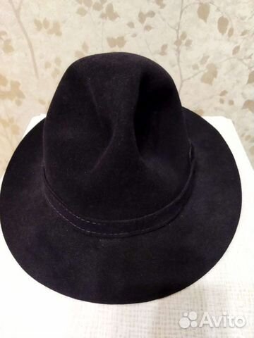 Шляпа фетровая черная