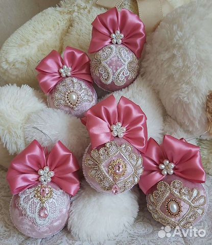 Ёлочные шары ручной работы