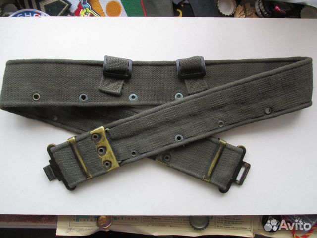 Английский армейский ремень, хлопок. До 125 см