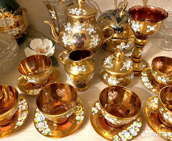 Богемия Чайный сервиз Брусника. Ваза