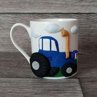 Кружка детская Синий трактор